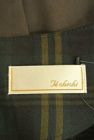 Te chichi（テチチ）の古着「チェック×スウェードライク膝丈ワンピース（ワンピース・チュニック）」大画像６へ