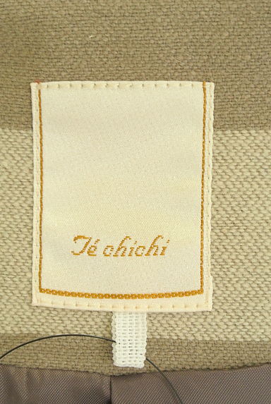 Te chichi（テチチ）の古着「ノーカラーボーダーロングコート（コート）」大画像６へ