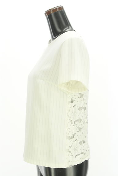 INDIVI（インディヴィ）の古着「バックレースピンストライプカットソー（カットソー・プルオーバー）」大画像３へ