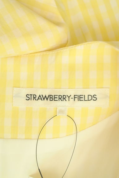STRAWBERRY-FIELDS（ストロベリーフィールズ）の古着「ギンガムチェック柄膝丈ワンピース（ワンピース・チュニック）」大画像６へ