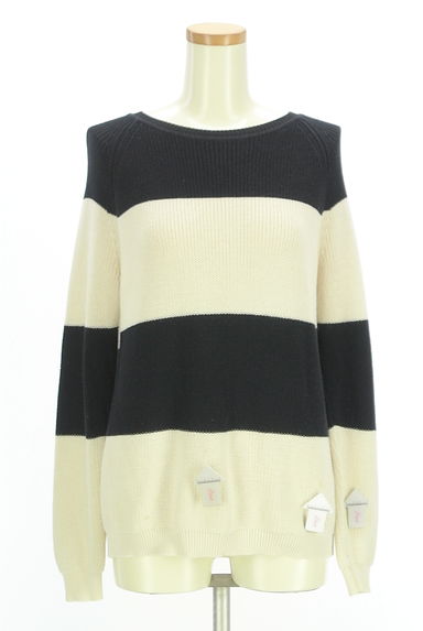 MAX MARA（マックスマーラ）の古着「太ボーダーニットトップス（ニット）」大画像４へ
