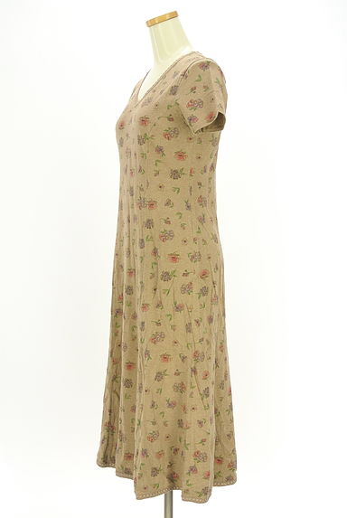 Laura Ashley（ローラアシュレイ）の古着「花柄Ｖネックコットンワンピース（ワンピース・チュニック）」大画像３へ