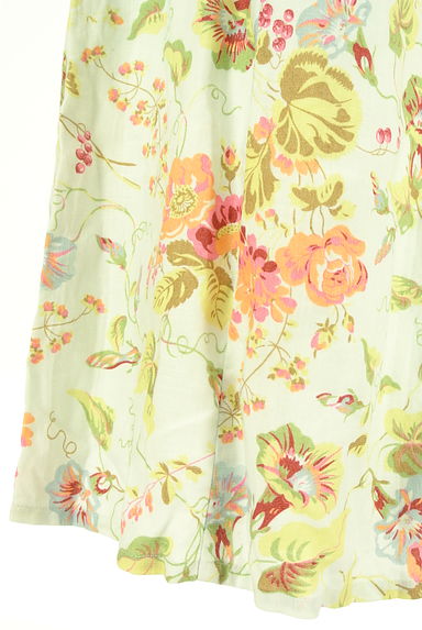 Laura Ashley（ローラアシュレイ）の古着「花柄リネンロングスカート（ロングスカート・マキシスカート）」大画像５へ
