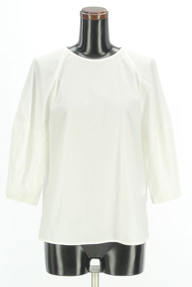 BEAMS Women's（ビームス　ウーマン）の古着「コクーン七分袖白ブラウス（カットソー・プルオーバー）」大画像１へ