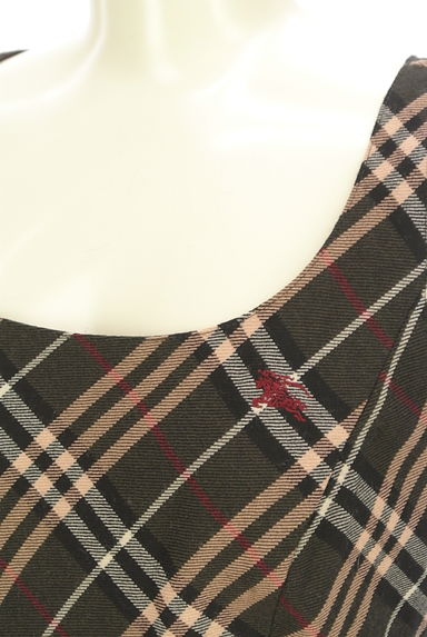 BURBERRY BLUE LABEL（バーバリーブルーレーベル）の古着「チェック柄膝丈ウールワンピース（ワンピース・チュニック）」大画像４へ
