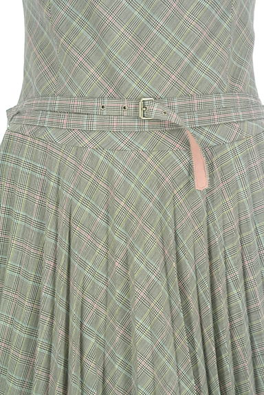 BURBERRY BLUE LABEL（バーバリーブルーレーベル）の古着「ベルト付き膝下チェックキャミワンピース（キャミワンピース）」大画像５へ