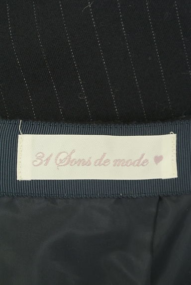 31 Sons de mode（トランテアン ソン ドゥ モード）の古着「ピンストライプ起毛ミニスカート（ミニスカート）」大画像６へ