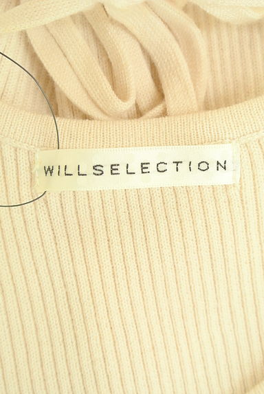 WILLSELECTION（ウィルセレクション）の古着「バックリボンフリルリブニットトップス（ニット）」大画像６へ
