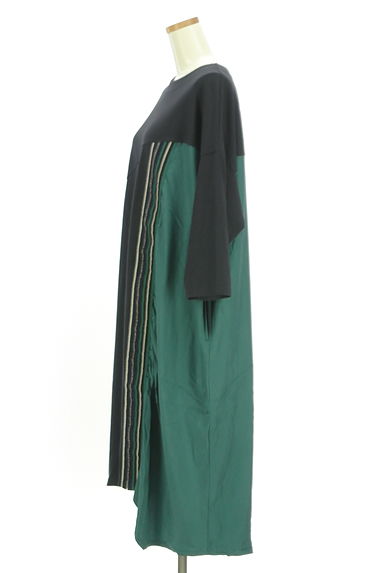 ZUCCa（ズッカ）の古着「異素材切替アシメロングワンピース（ワンピース・チュニック）」大画像３へ