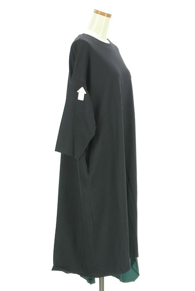 ZUCCa（ズッカ）の古着「異素材切替アシメロングワンピース（ワンピース・チュニック）」大画像４へ