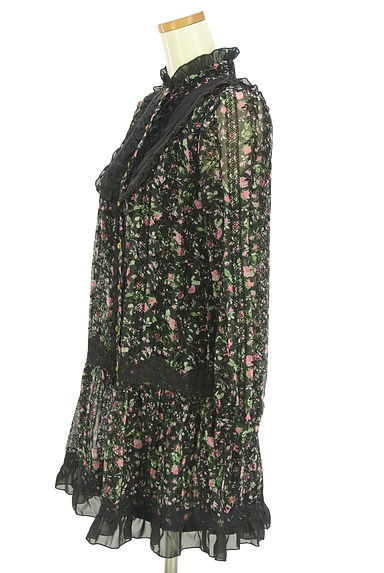 axes femme（アクシーズファム）の古着「小花柄膝上シフォンワンピース（ワンピース・チュニック）」大画像３へ