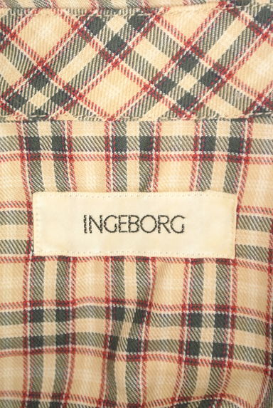 INGEBORG（インゲボルグ）の古着「７分袖花刺繍チェックシャツ（ブラウス）」大画像６へ