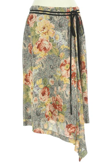 クリックで大画像表示 INGEBORG(インゲボルグ)の古着「ラップ風膝下花柄シフォンスカート(ロングスカート・マキシスカート)」大画像1へ