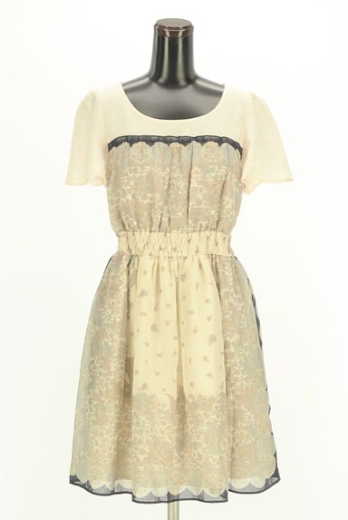 WILLSELECTION（ウィルセレクション）の古着「バックリボン花柄膝上シフォンワンピース（ワンピース・チュニック）」大画像１へ