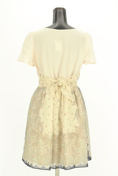 WILLSELECTION（ウィルセレクション）の古着「バックリボン花柄膝上シフォンワンピース（ワンピース・チュニック）」大画像２へ