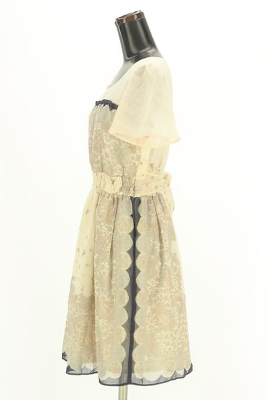 WILLSELECTION（ウィルセレクション）の古着「バックリボン花柄膝上シフォンワンピース（ワンピース・チュニック）」大画像３へ