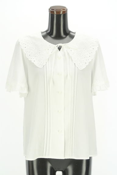 axes femme（アクシーズファム）の古着「スカラップBIGカラーシフォンブラウス（ブラウス）」大画像１へ
