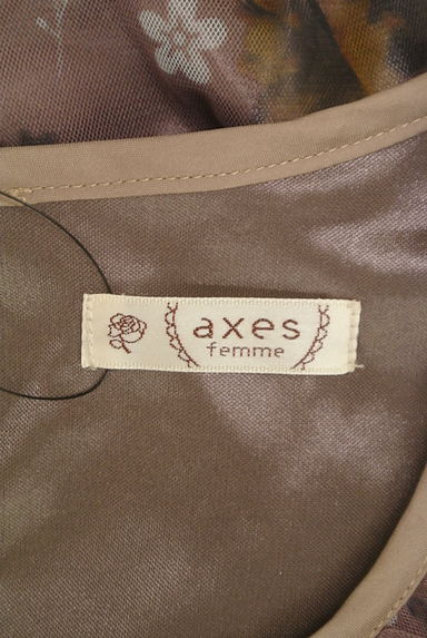 axes femme（アクシーズファム）の古着「花柄チュールミモレワンピース（ワンピース・チュニック）」大画像６へ
