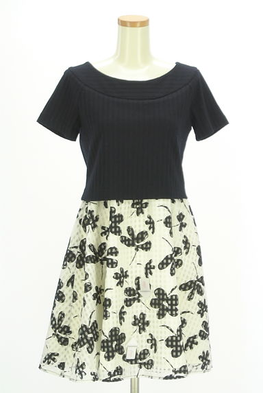 WILLSELECTION（ウィルセレクション）の古着「シアーチェック×花柄膝上ワンピース（ワンピース・チュニック）」大画像４へ