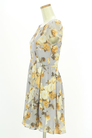 MISCH MASCH（ミッシュマッシュ）の古着「花柄シフォン膝上ワンピース（ワンピース・チュニック）」大画像３へ