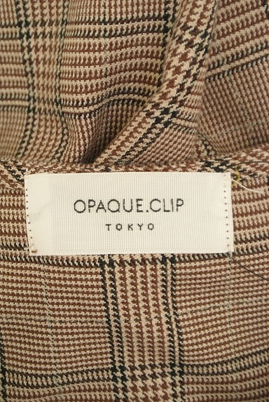 OPAQUE.CLIP（オペークドットクリップ）の古着「ベルト付きチェック柄膝下ワンピース（ワンピース・チュニック）」大画像６へ