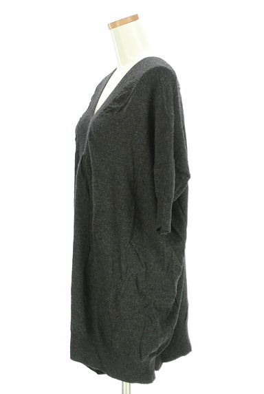 ZUCCa（ズッカ）の古着「６分袖ギャザーミドルニットトップス（ニット）」大画像３へ