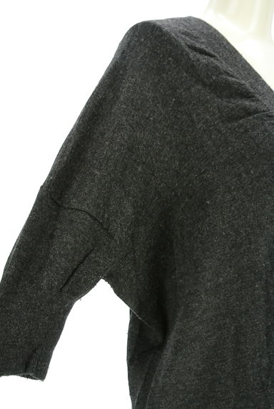 ZUCCa（ズッカ）の古着「６分袖ギャザーミドルニットトップス（ニット）」大画像５へ