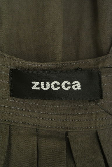 ZUCCa（ズッカ）の古着「フロントリボンタックドレープ膝上ワンピース（キャミワンピース）」大画像６へ
