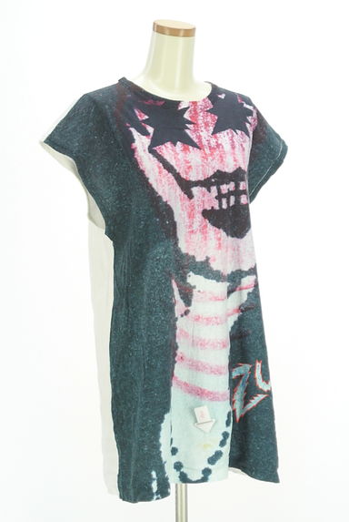 ZUCCa（ズッカ）の古着「パンクプリントＴシャツワンピース（ワンピース・チュニック）」大画像４へ