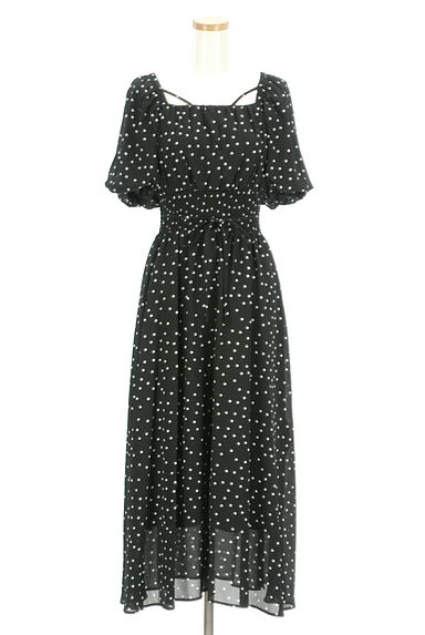 PROPORTION BODY DRESSING（プロポーションボディ ドレッシング）の古着「バルーンスリーブドットシフォンロングワンピース（ワンピース・チュニック）」大画像１へ
