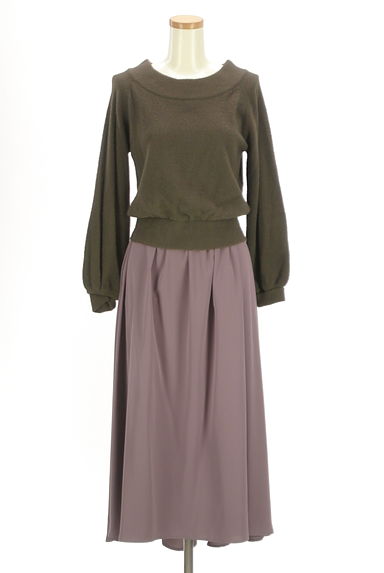 PROPORTION BODY DRESSING（プロポーションボディ ドレッシング）の古着「異素材切替ロングワンピース（ワンピース・チュニック）」大画像１へ