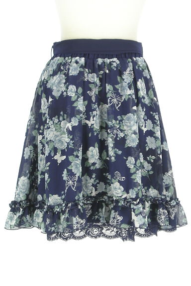 axes femme（アクシーズファム）の古着「ベルト付き花柄シフォンスカート（スカート）」大画像２へ