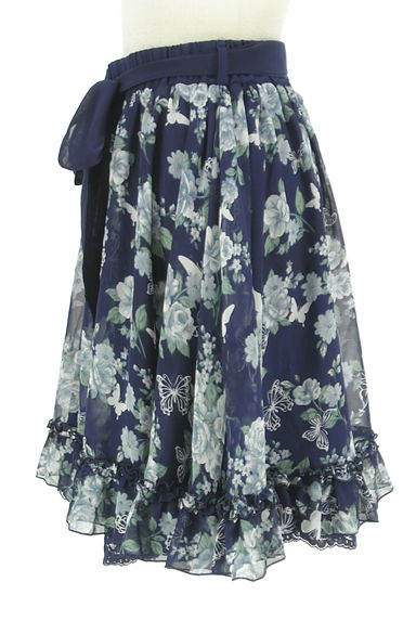 axes femme（アクシーズファム）の古着「ベルト付き花柄シフォンスカート（スカート）」大画像３へ