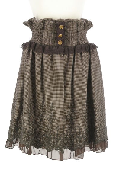 axes femme（アクシーズファム）の古着「膝丈千鳥柄ギャザースカート（スカート）」大画像１へ