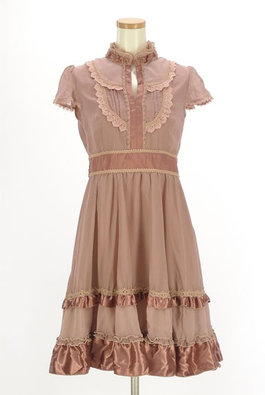 axes femme（アクシーズファム）の古着「シフォン×サテン膝丈ワンピース（ワンピース・チュニック）」大画像１へ