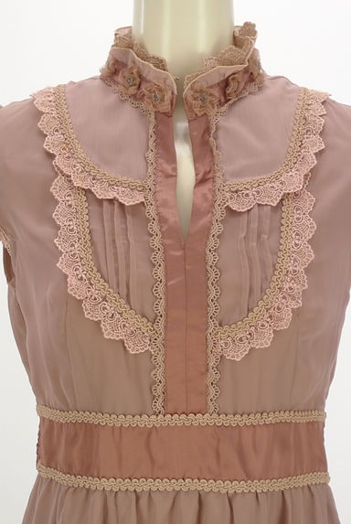axes femme（アクシーズファム）の古着「シフォン×サテン膝丈ワンピース（ワンピース・チュニック）」大画像４へ