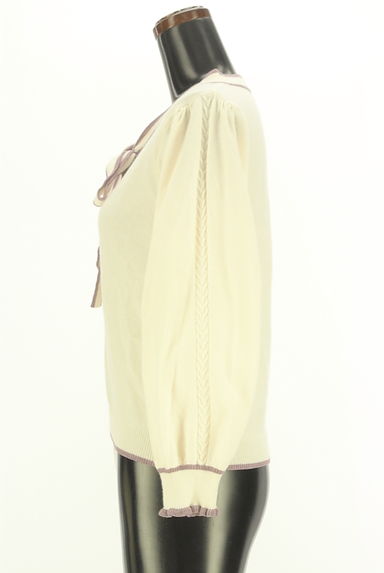 axes femme（アクシーズファム）の古着「ラインリボンタイニットトップス（ニット）」大画像３へ
