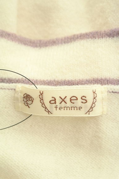 axes femme（アクシーズファム）の古着「ラインリボンタイニットトップス（ニット）」大画像６へ