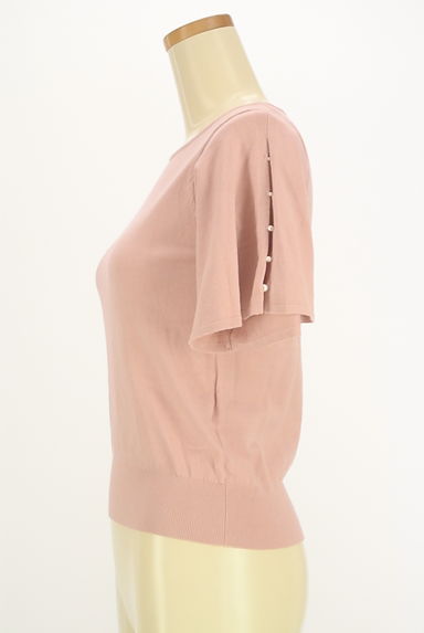NATURAL BEAUTY BASIC（ナチュラルビューティベーシック）の古着「パール付きスリットスリーブニットトップス（ニット）」大画像３へ