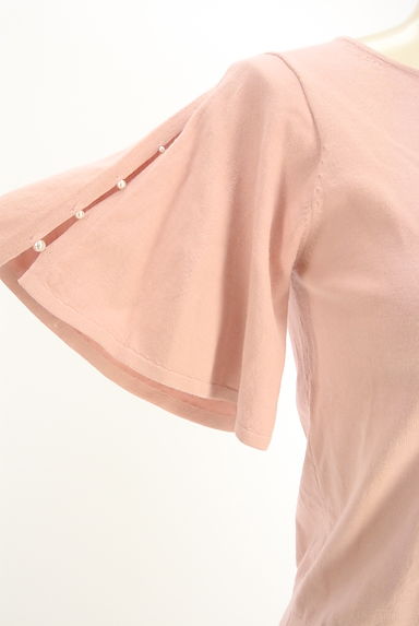 NATURAL BEAUTY BASIC（ナチュラルビューティベーシック）の古着「パール付きスリットスリーブニットトップス（ニット）」大画像４へ