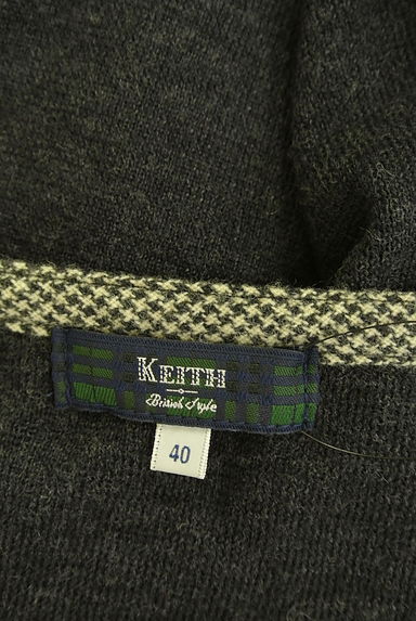 KEITH（キース）の古着「花モチーフ付きパイピングニットカーディガン（カーディガン・ボレロ）」大画像６へ