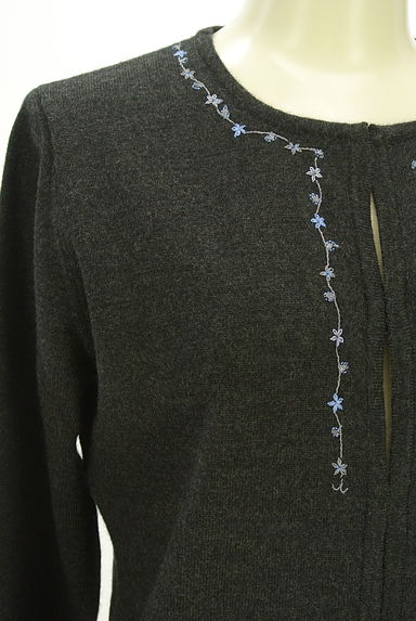 KEITH（キース）の古着「小花刺繍ウールニットカーディガン（カーディガン・ボレロ）」大画像４へ