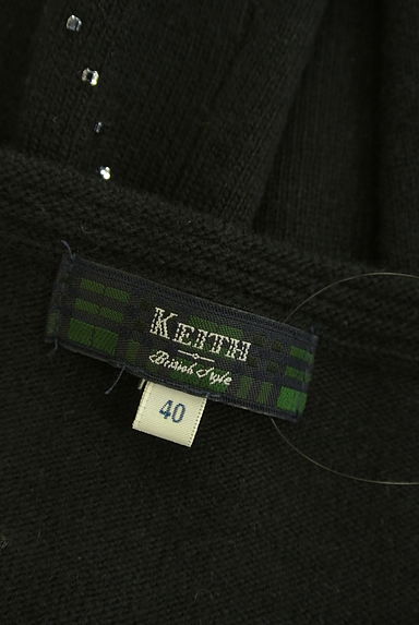 KEITH（キース）の古着「チェック柄ビーズ刺繍半袖ニット（ニット）」大画像６へ