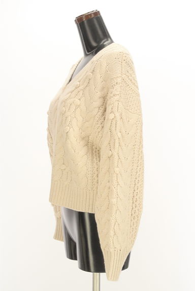PROPORTION BODY DRESSING（プロポーションボディ ドレッシング）の古着「ポンポン付きケーブルニットトップス（カーディガン・ボレロ）」大画像３へ