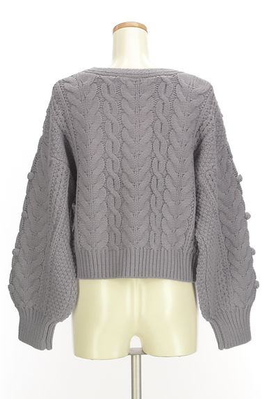 PROPORTION BODY DRESSING（プロポーションボディ ドレッシング）の古着「ケーブル編みボリューム袖ニットカーディガン（カーディガン・ボレロ）」大画像２へ