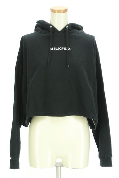 MILKFED.（ミルク フェド）の古着「ショート丈ロゴスウェットパーカー（スウェット・パーカー）」大画像１へ