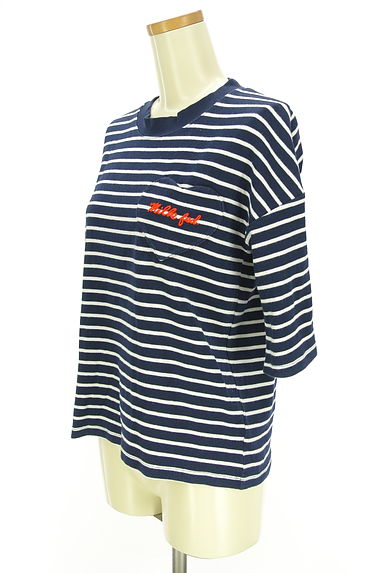 MILKFED.（ミルク フェド）の古着「ハートポケット付きボーダーTシャツ（Ｔシャツ）」大画像３へ