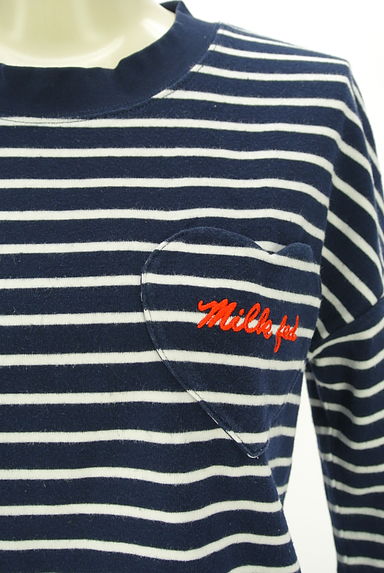 MILKFED.（ミルク フェド）の古着「ハートポケット付きボーダーTシャツ（Ｔシャツ）」大画像４へ