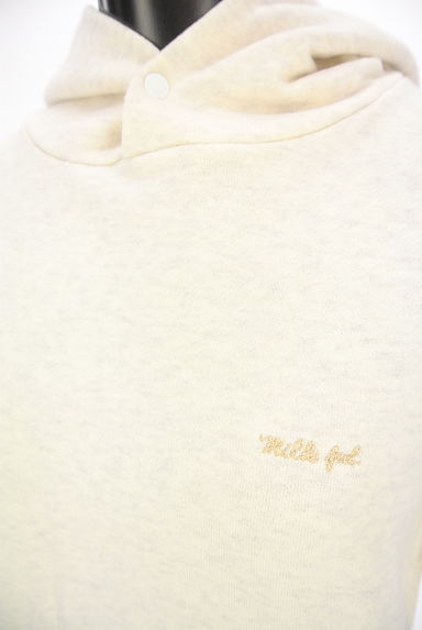 MILKFED.（ミルク フェド）の古着「ミニラメロゴ刺繍ロングパーカー（スウェット・パーカー）」大画像４へ