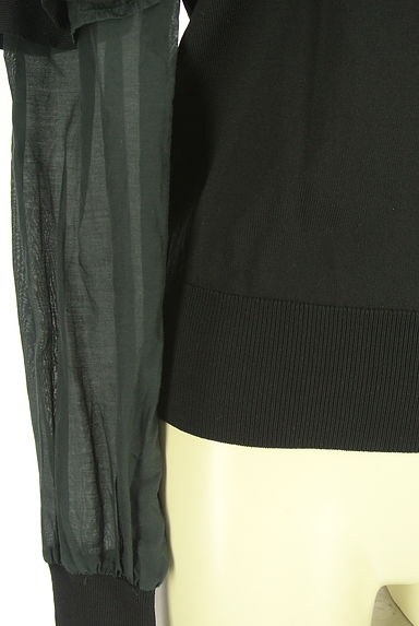 YECCA VECCA（イェッカヴェッカ）の古着「袖シアー切替フリルリブニットトップス（ニット）」大画像５へ
